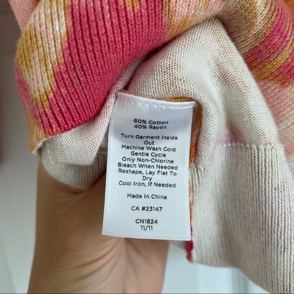 Talbots Summer Watercolor Floral Cardigan - Picture 7 of 8